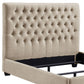 Chloe Upholstered Panel Bed Queen Oatmeal