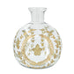 Glass Accent Vase with Gold Floral Motifs