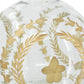 Glass Accent Vase with Gold Floral Motifs