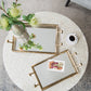 Gold Decorative Tray with Mirrored Surface