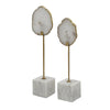 Agate Statuary on Gold and Marble Stand (choose size)