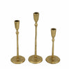 Gold Iron Candlesticks (Set of 3)