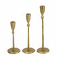Gold Iron Candlesticks (Set of 3)