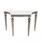 White Washed Mango Wood Console Table with White Marble Top