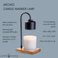 Black & Wood Arched Candle Warmer Lamp