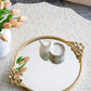 Mirrored Tray with Ornate Gold Frame