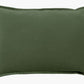 Cotton Velvet Lumbar Pillow - Green