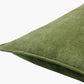 Cotton Velvet Lumbar Pillow - Green