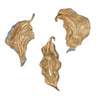 Luxe Leaves Gold Wall Hanging Set of 3