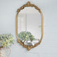 Gold Mirrored Tray with Floral Accents