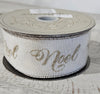 1.5" Glitter Noel Ribbon