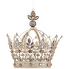 Glittered Rhinestone Crown Ornament