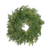 24" Soft Plastic Cedar Wreath  Green