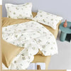 3 Piece Luxury 100% Cotton Duvet Cover Set, Yellow Floral, Queen
