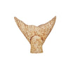 Metal Salmon Tail Wall Décor, Distressed Gold