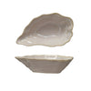 Stoneware Oyster Shell Shaped Bowl, Cream