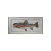 Framed Shadow Box Wall Décor with Paper Collage Fish