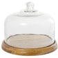 Mango Wood Cake Stand with Glass