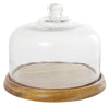 Mango Wood Cake Stand with Glass