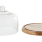 Mango Wood Cake Stand with Glass