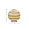 Stoneware Vase with Yellow Stripes
